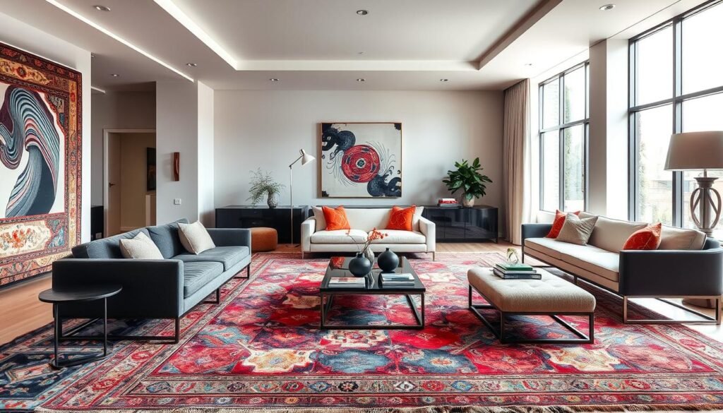 Chagalli iranien rugs in contemporary interiors