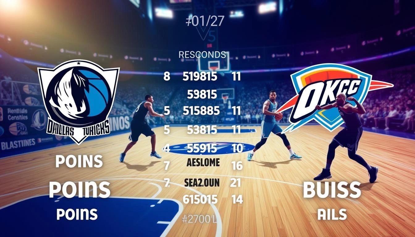 dallas mavericks vs okc thunder match player stats