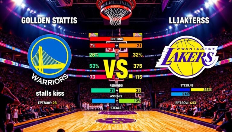 golden state warriors vs lakers match player stats