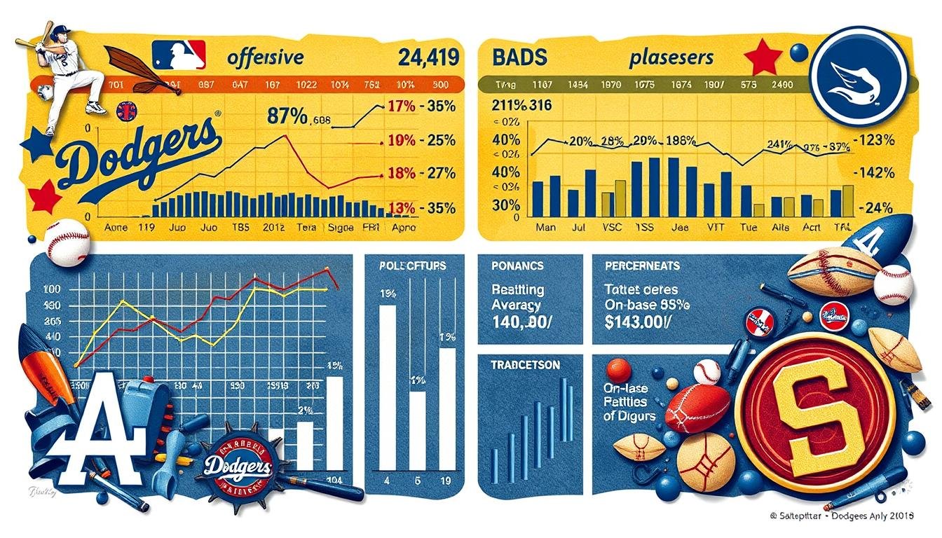 dodgers vs padres match player stats