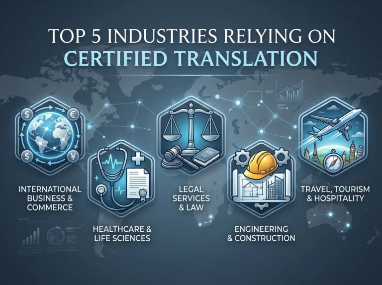 Top 5 Industries Relying on Certified Translation
